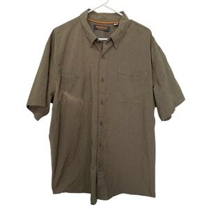 Ridgecut Toughwear XL Brown Short Sleeve Shirt Vented Fishing Hiking Outdoor